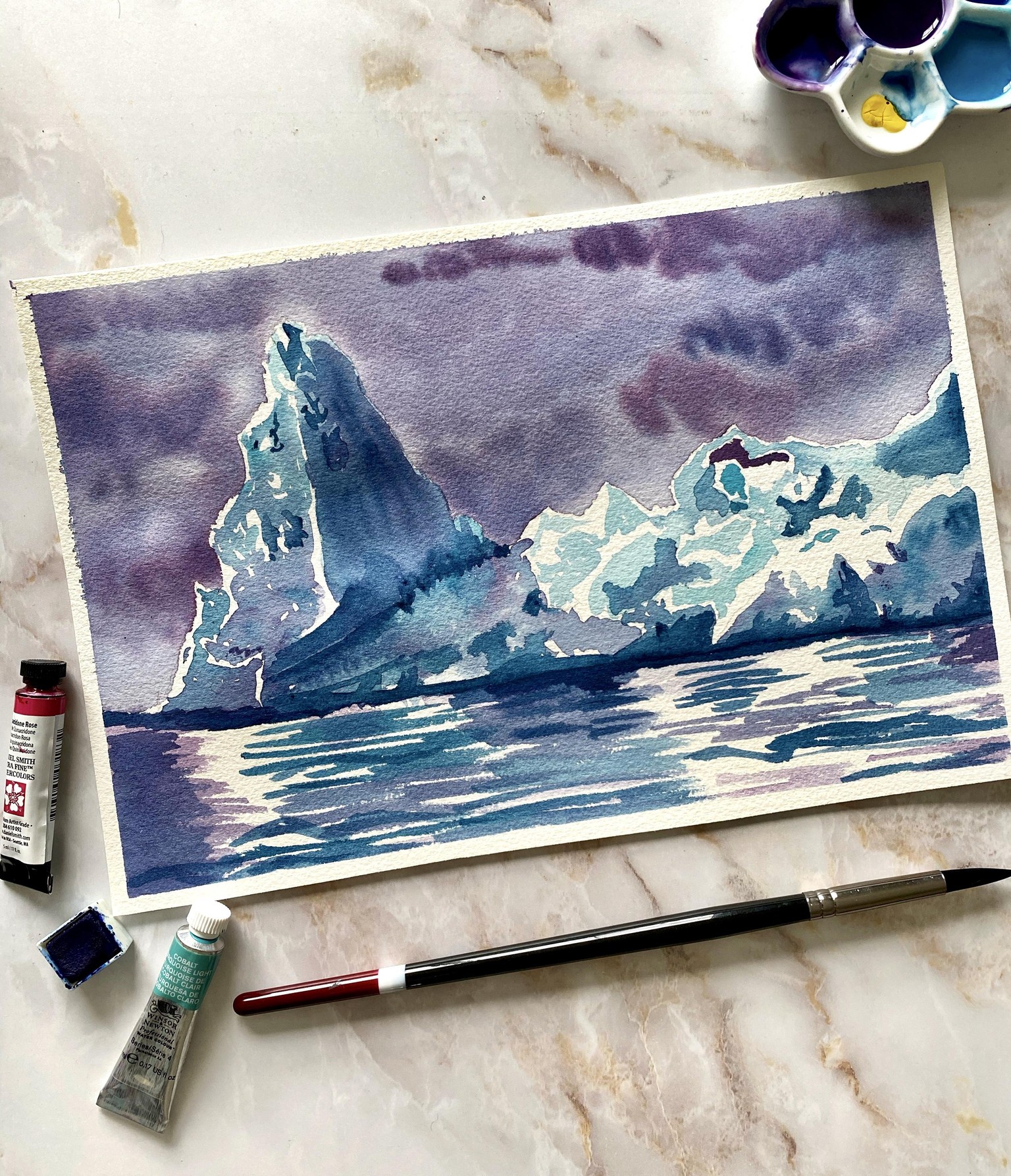 Watercolor Iceberg - image 1 - student project