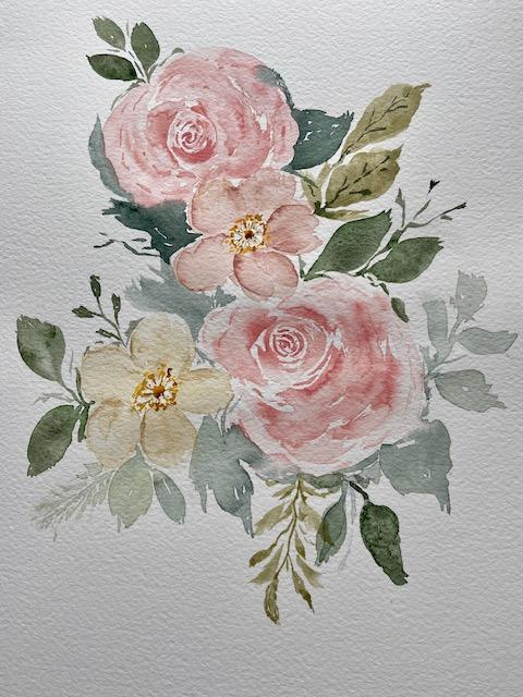 Final Project Vintage Dog Roses & Pastel Roses - image 2 - student project