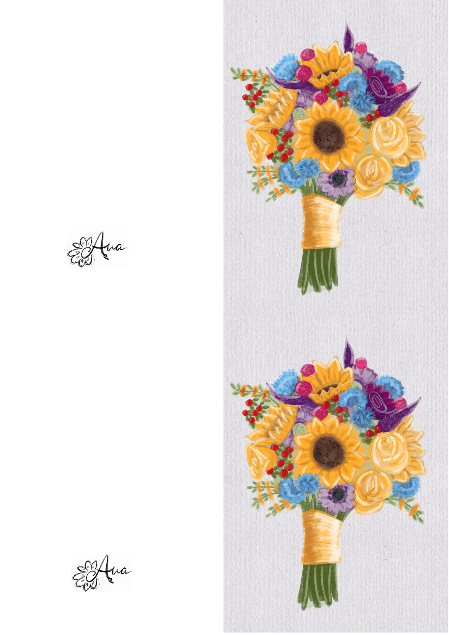 Flower card - image 2 - student project