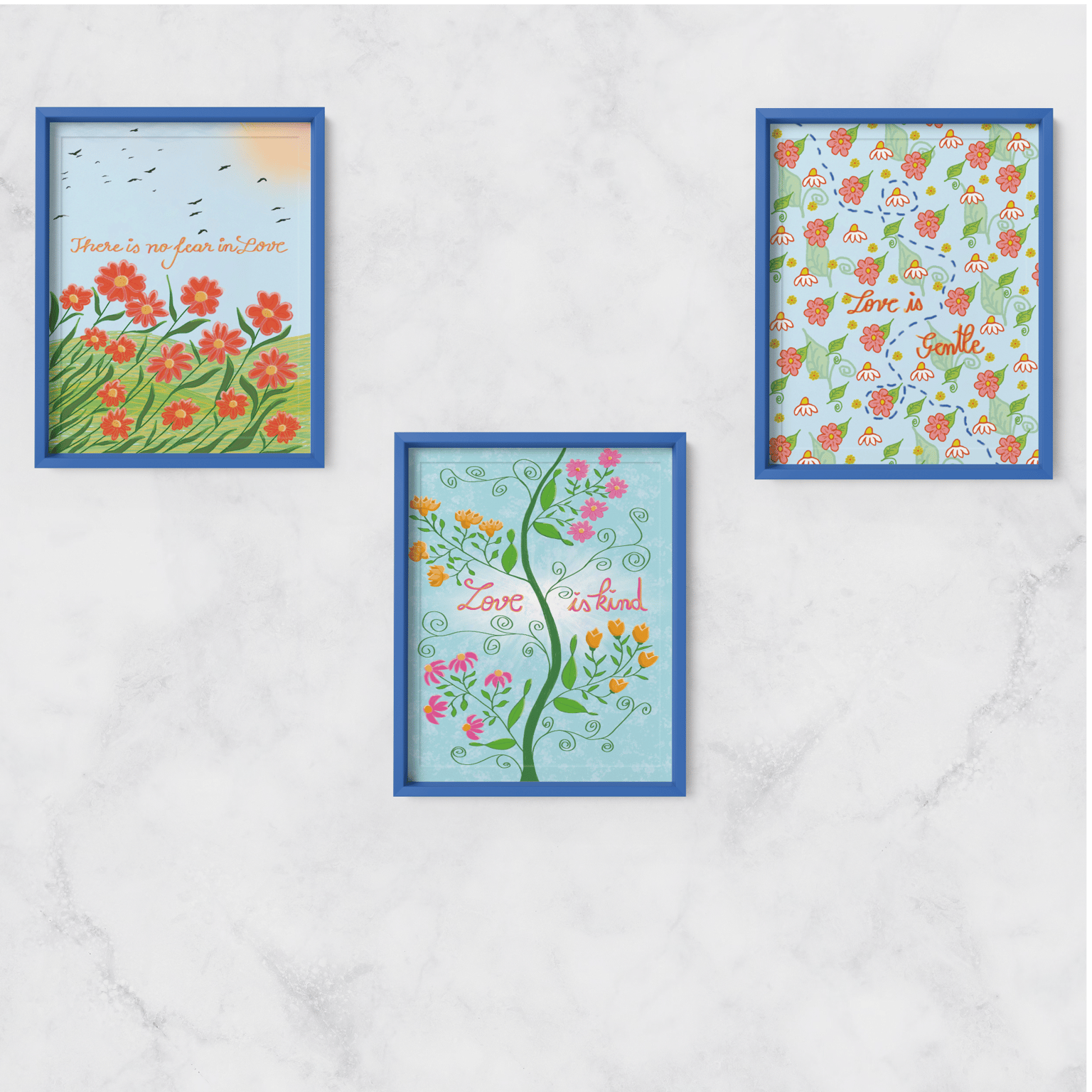 Set of 3 Love Quotes Art - image 1 - student project