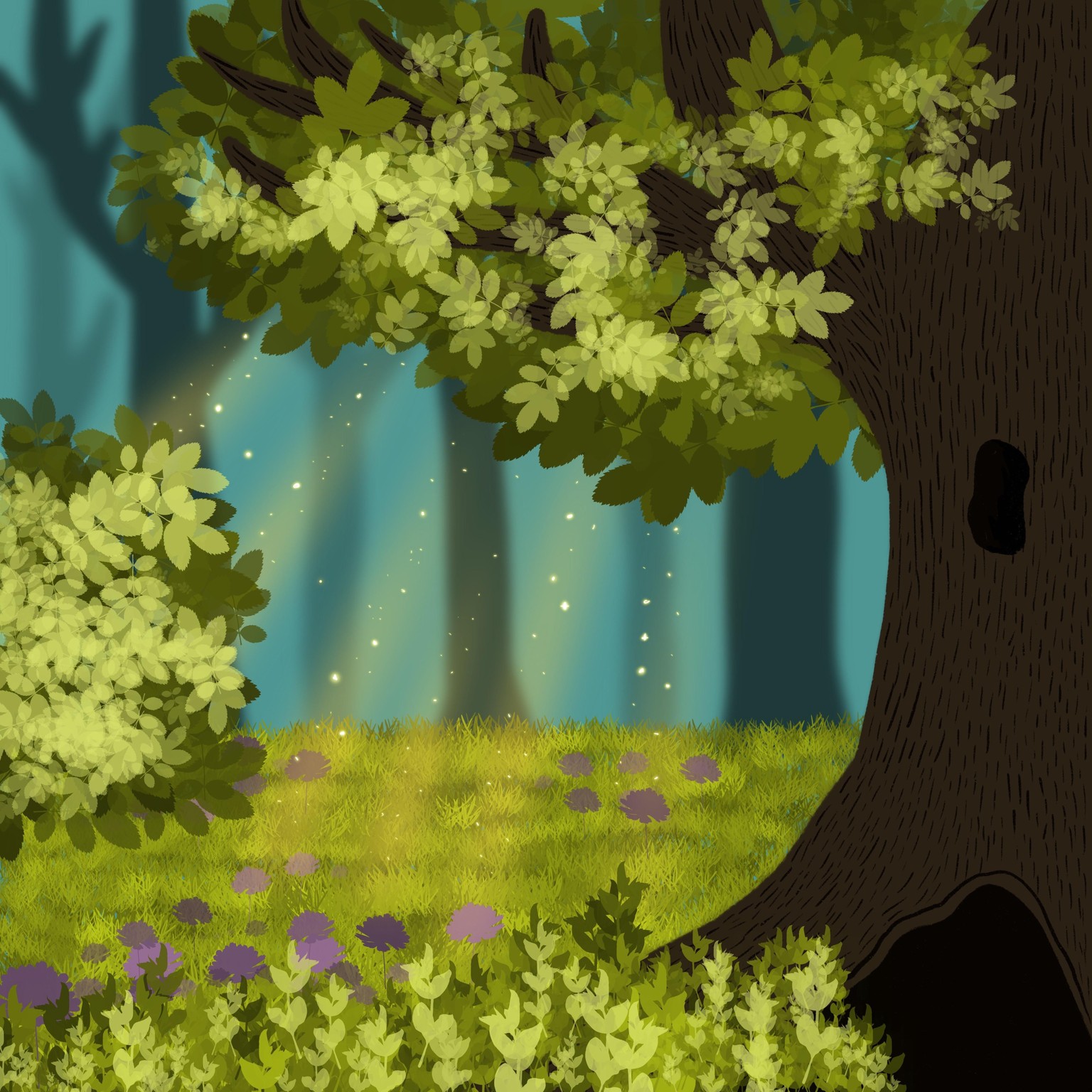 Scenery with brushes made from things in nature. - image 1 - student project
