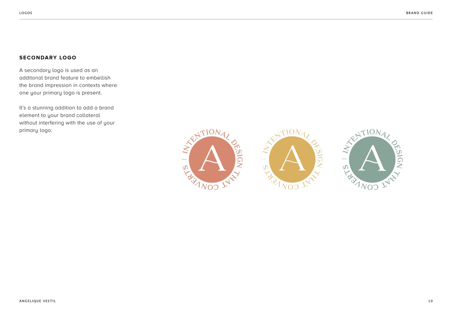Angelique's Brand Guide Design Process - image 6 - student project