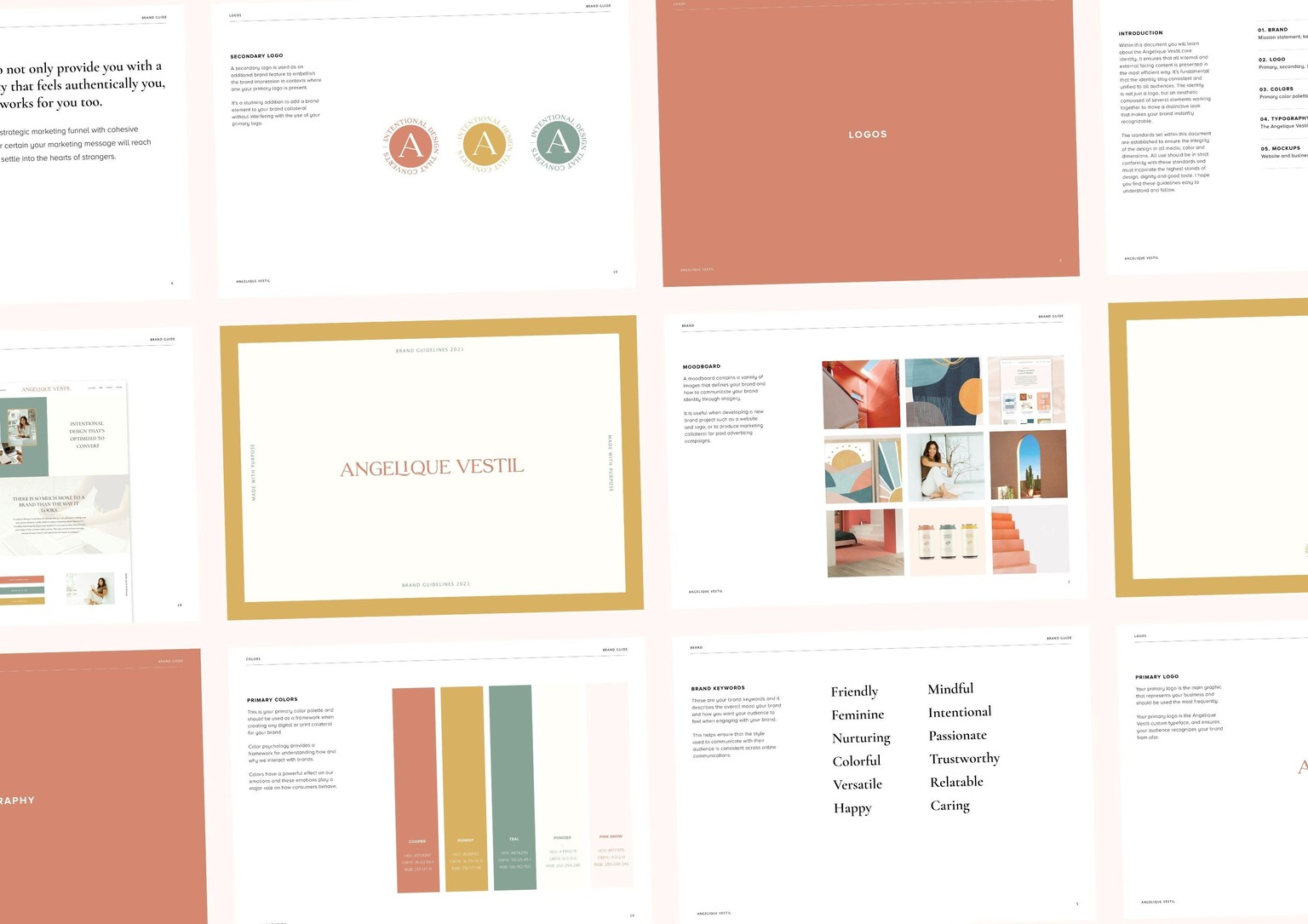 Angelique's Brand Guide Design Process - image 1 - student project