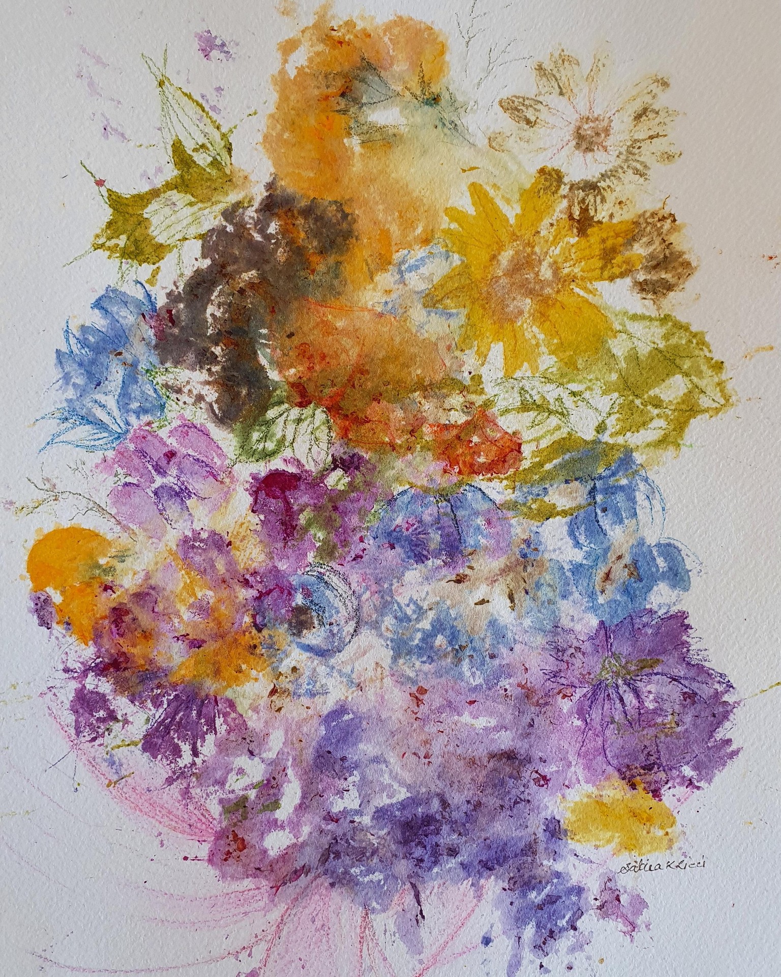 Foraged Flowers Abstract and Floral Garden Bouquet - image 1 - student project