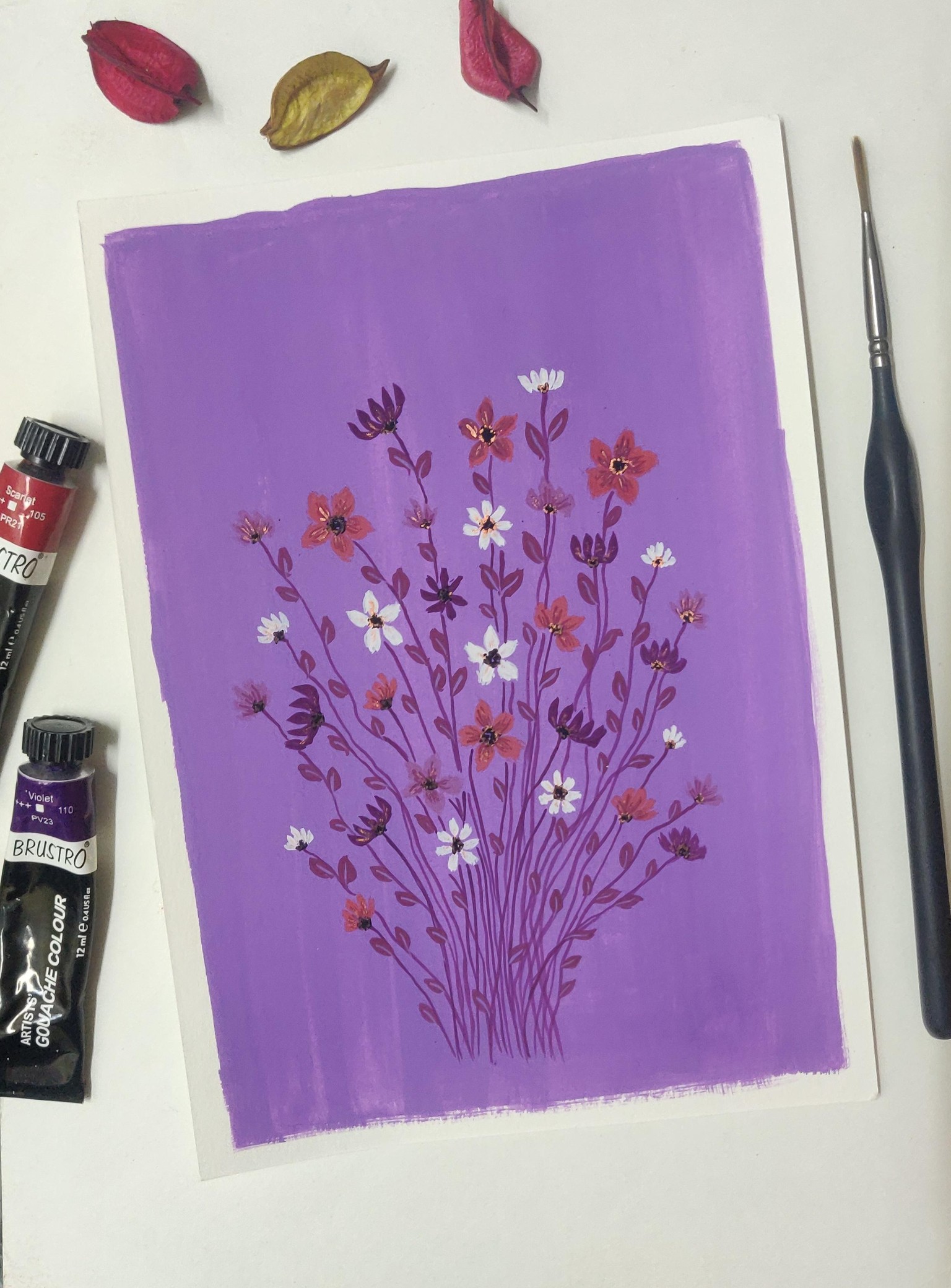 Gouache Floral Bouquet - image 1 - student project