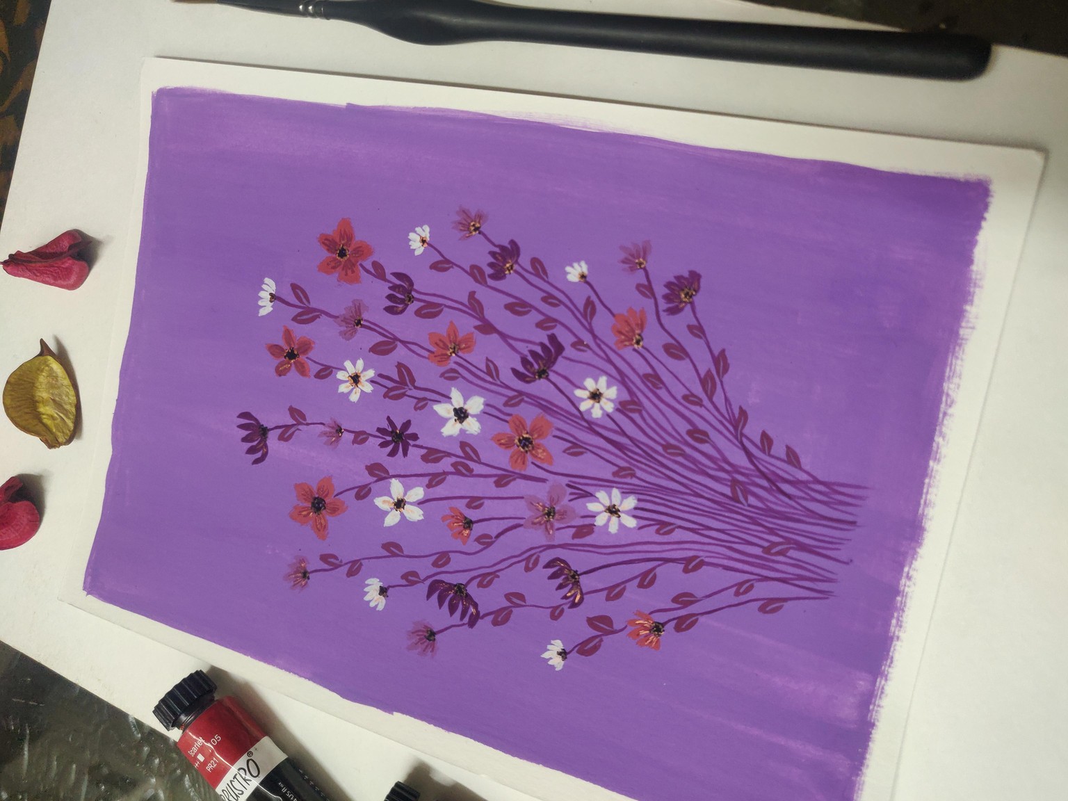 Gouache Floral Bouquet - image 2 - student project