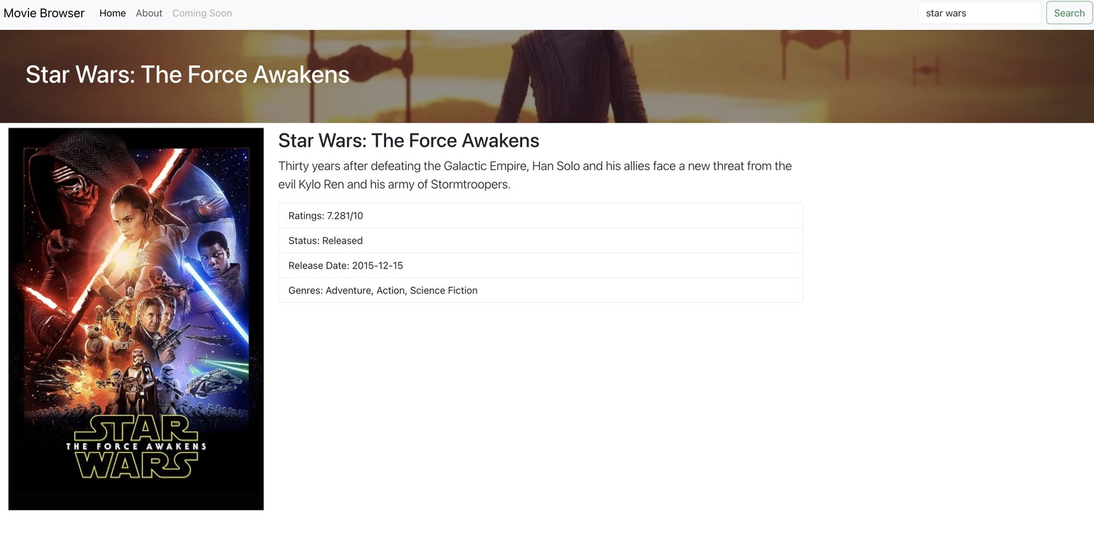 Movie Browser Project - image 2 - student project