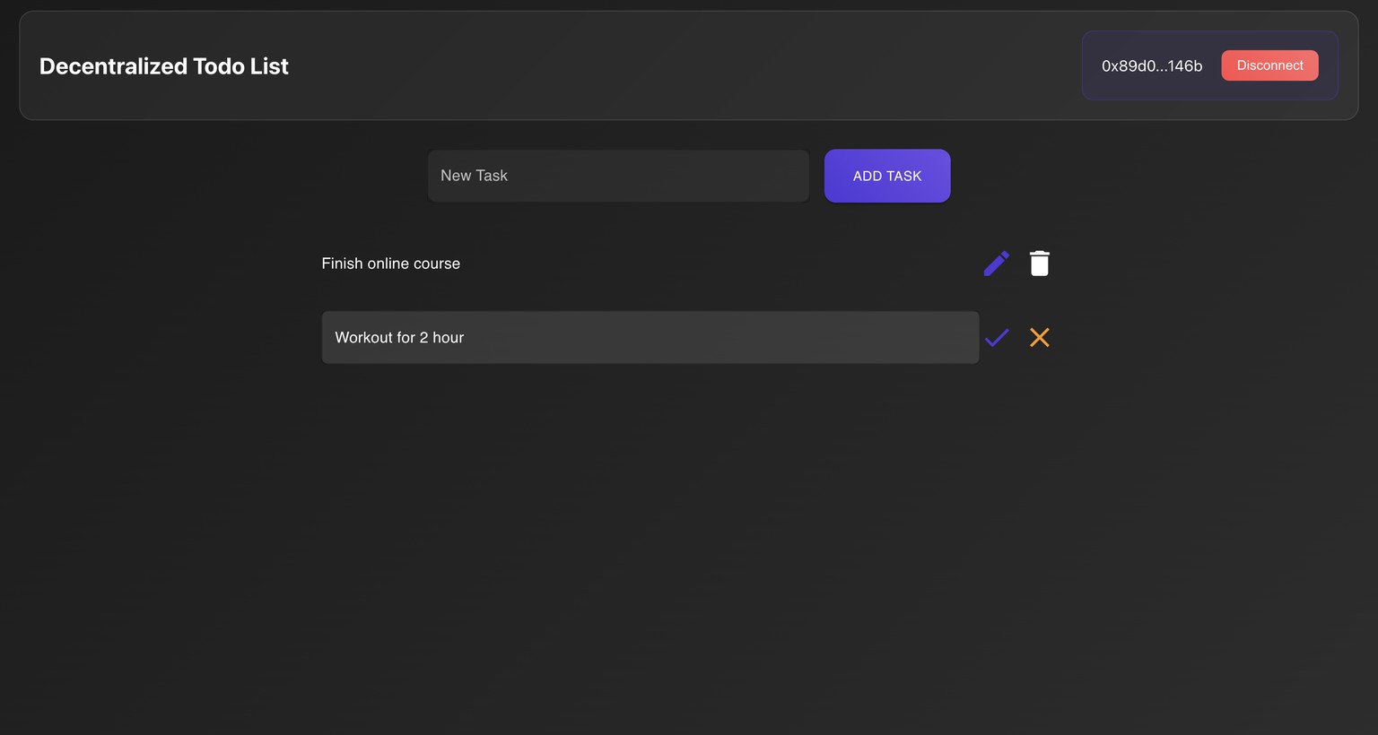 Decentralized Todo List - image 2 - student project
