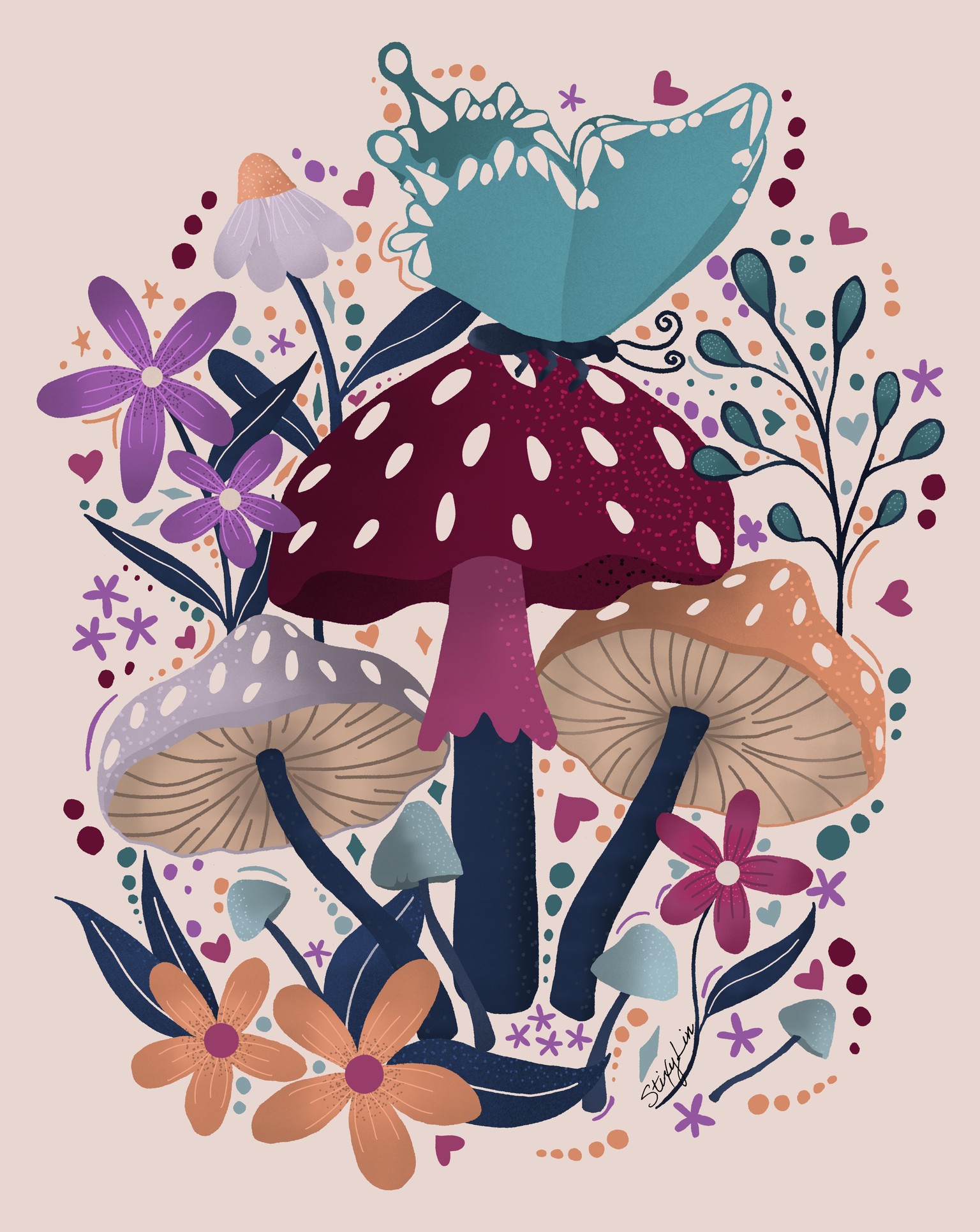 Blooms and Shrooms Love - image 2 - student project