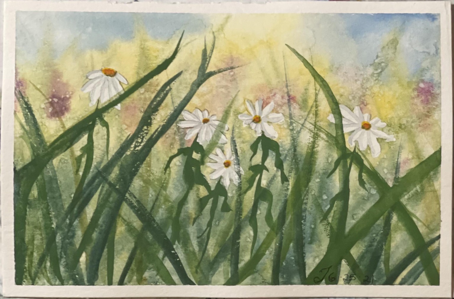 Wet into wet daisies - image 1 - student project