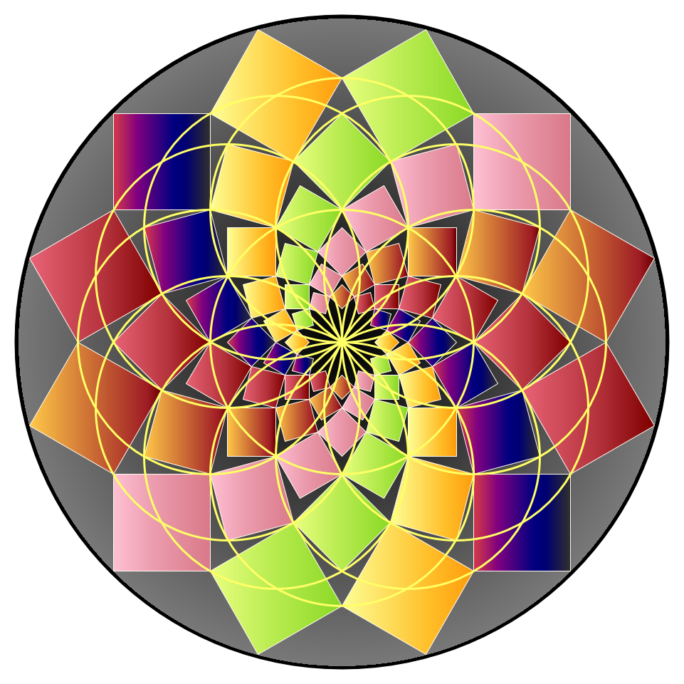 Mandala of Spiralling Squares - image 1 - student project