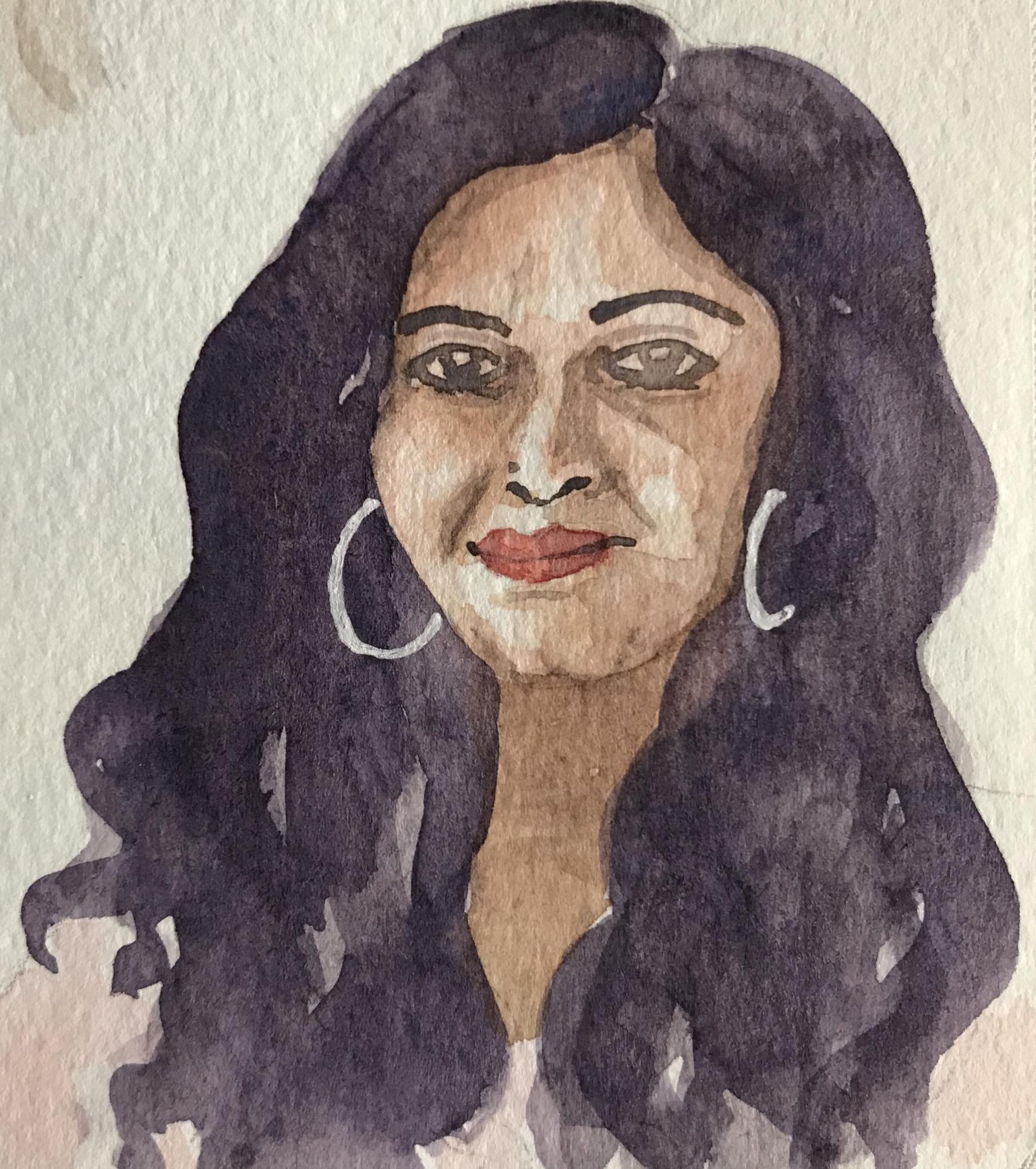 Tiny watercolour portraits - image 2 - student project