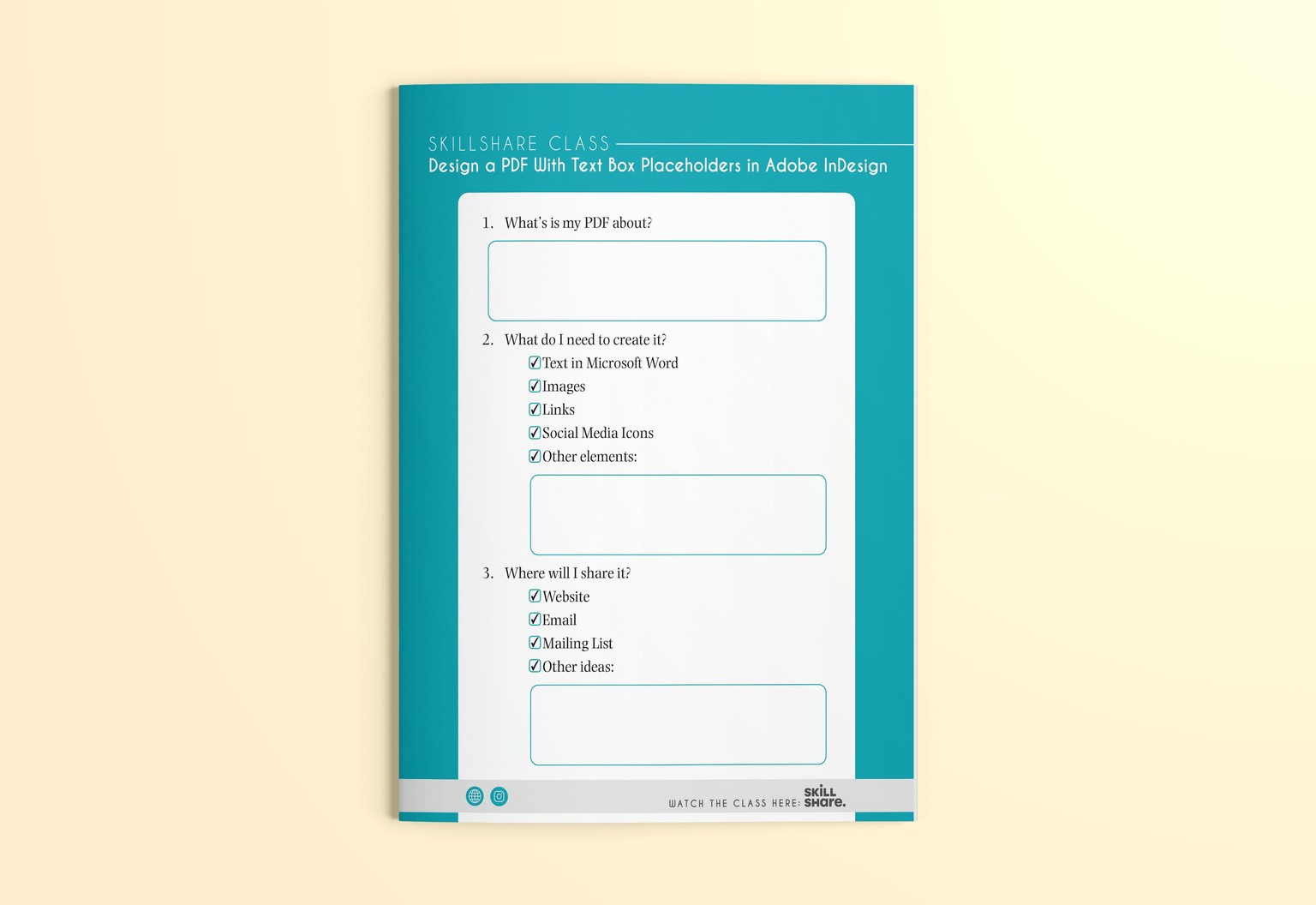 PDF with Text Box Placeholder Planning Sheet - image 1 - student project