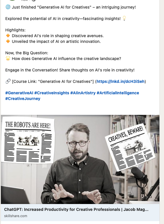 LinkedIn post
