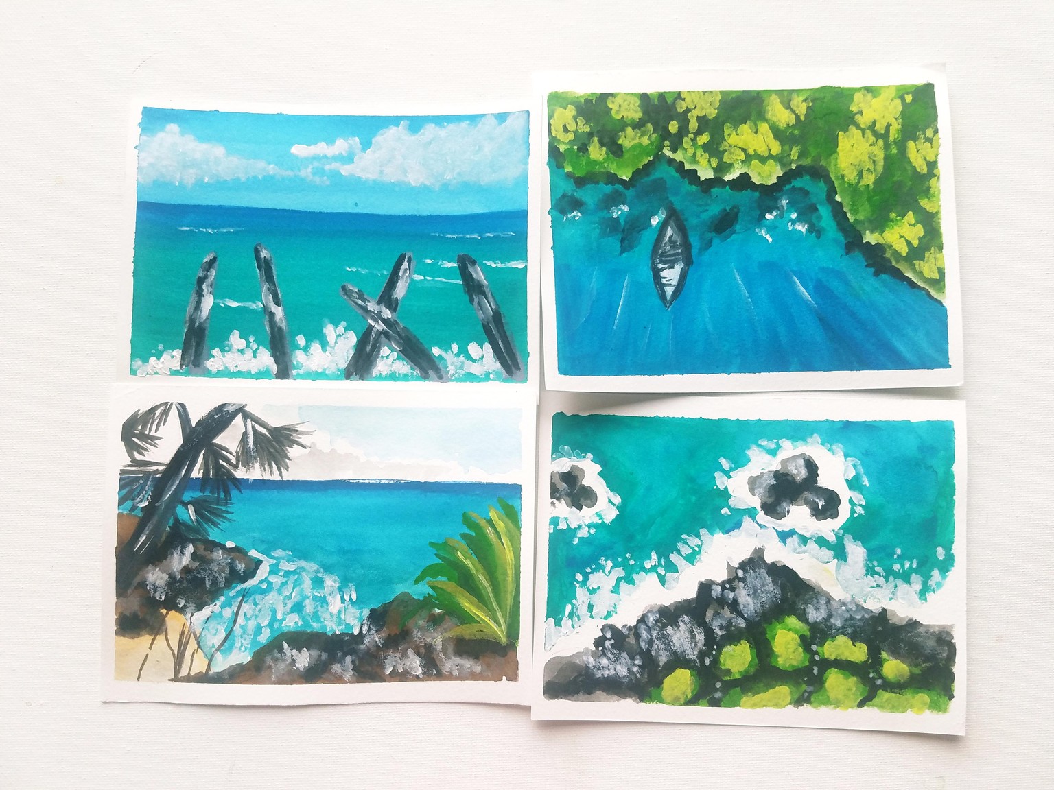 Gouache Seascapes - image 1 - student project