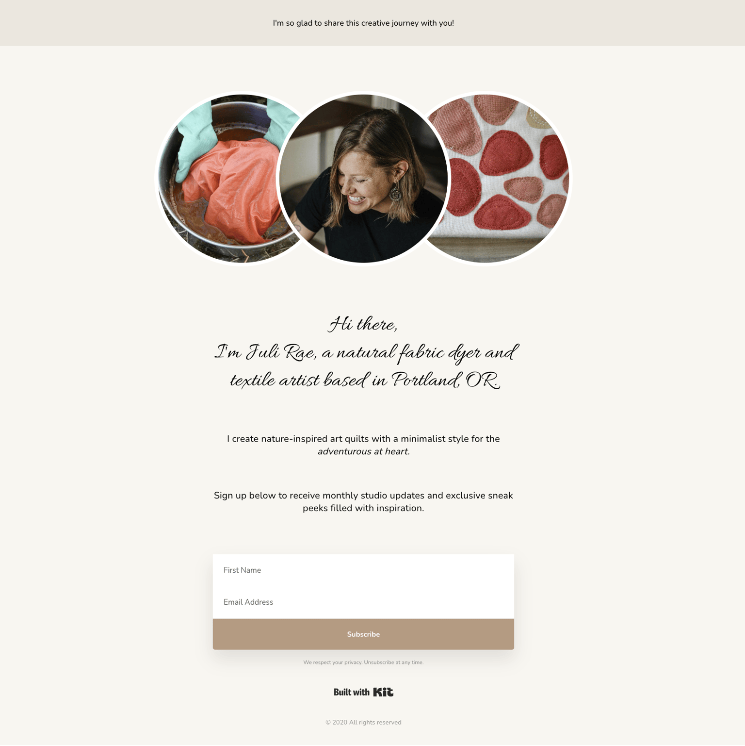 Juli Rae Art Landing page - image 1 - student project