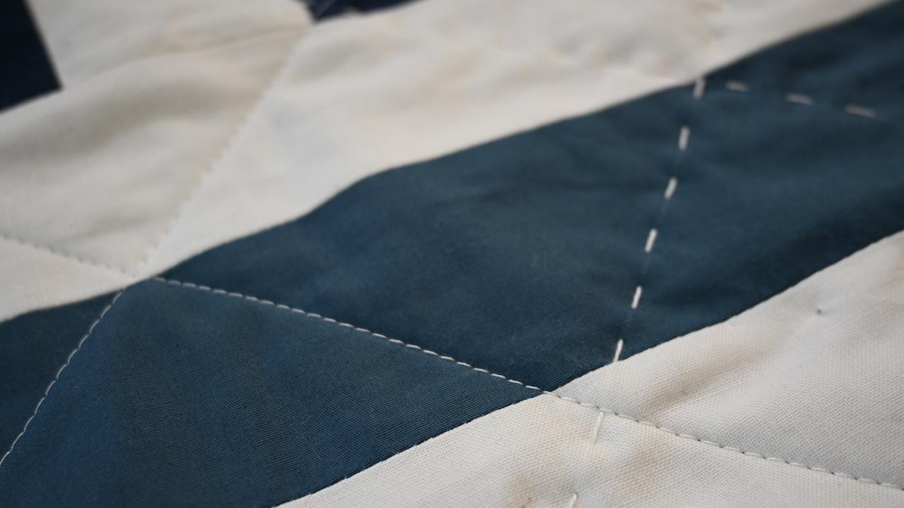 Between the Lines Baby Quilt - image 2 - student project