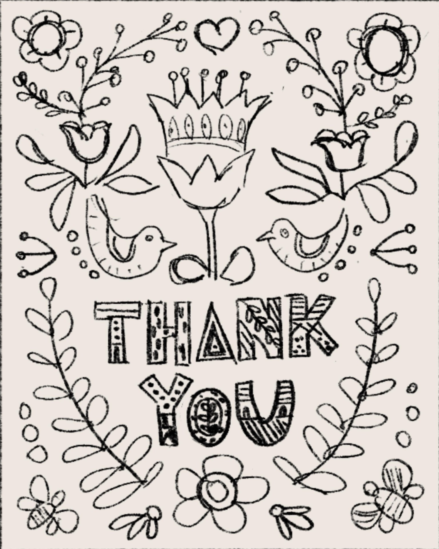 Folksy thank you - image 1 - student project