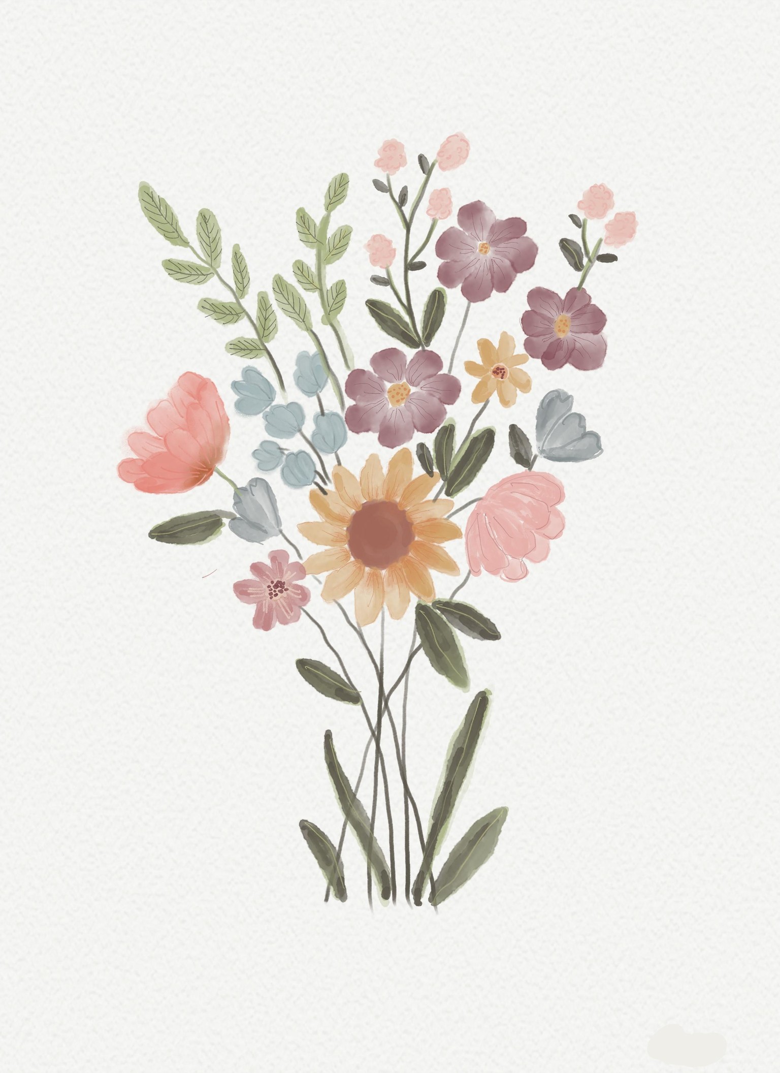 Loose Watercolor Florals - image 1 - student project