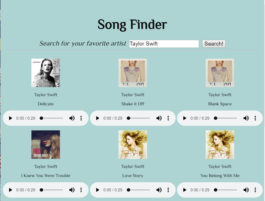 SongFinder - image 1 - student project