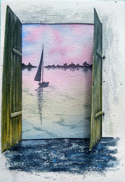 Lift-the-flap watercolor illustration - image 1 - student project