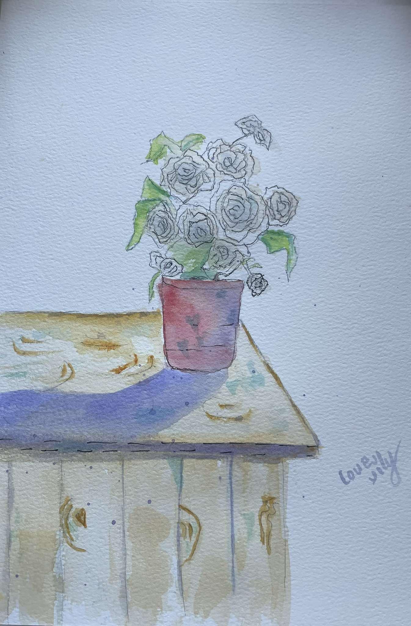simple ink & carnation for beginners - image 1 - student project