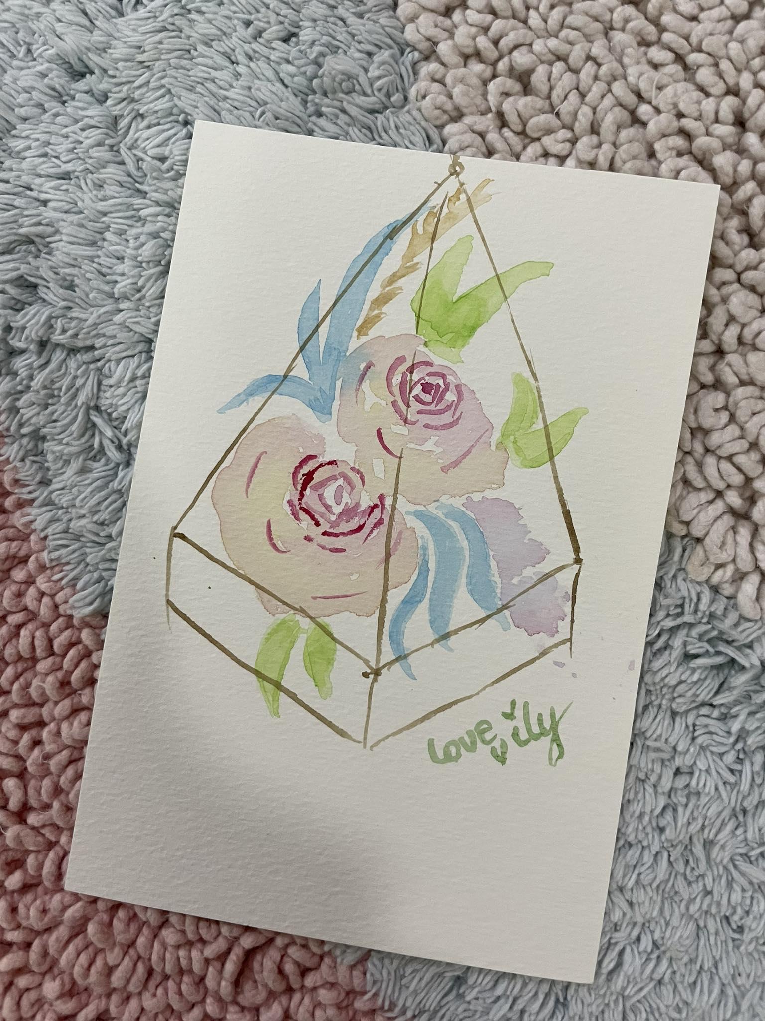 loose watercolor flowers - image 1 - student project