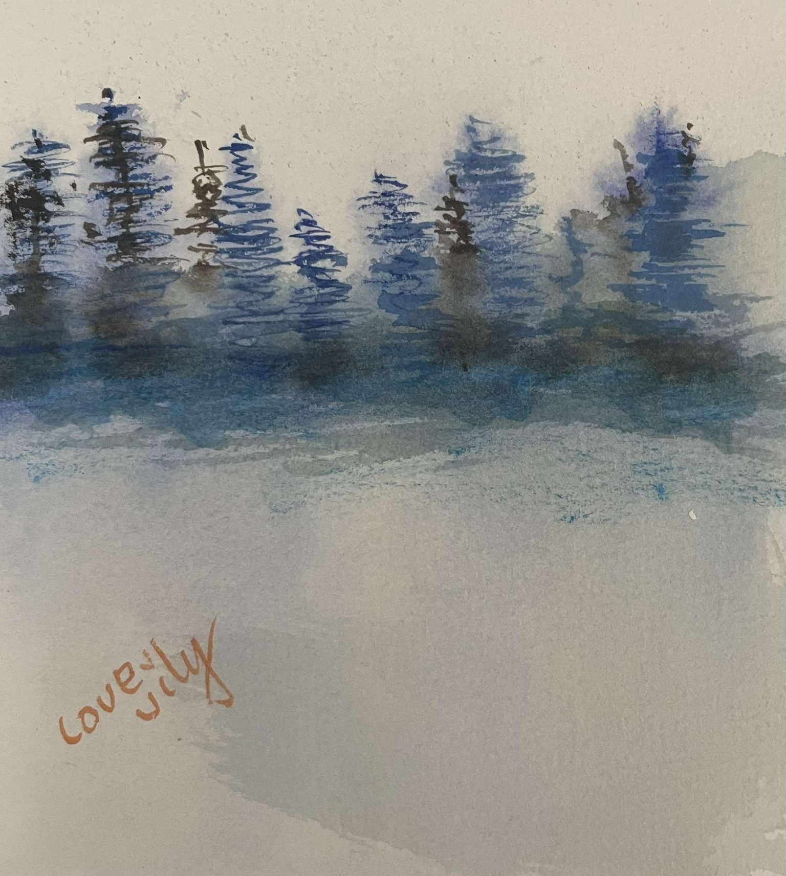 freeflow watercolor painting - image 2 - student project