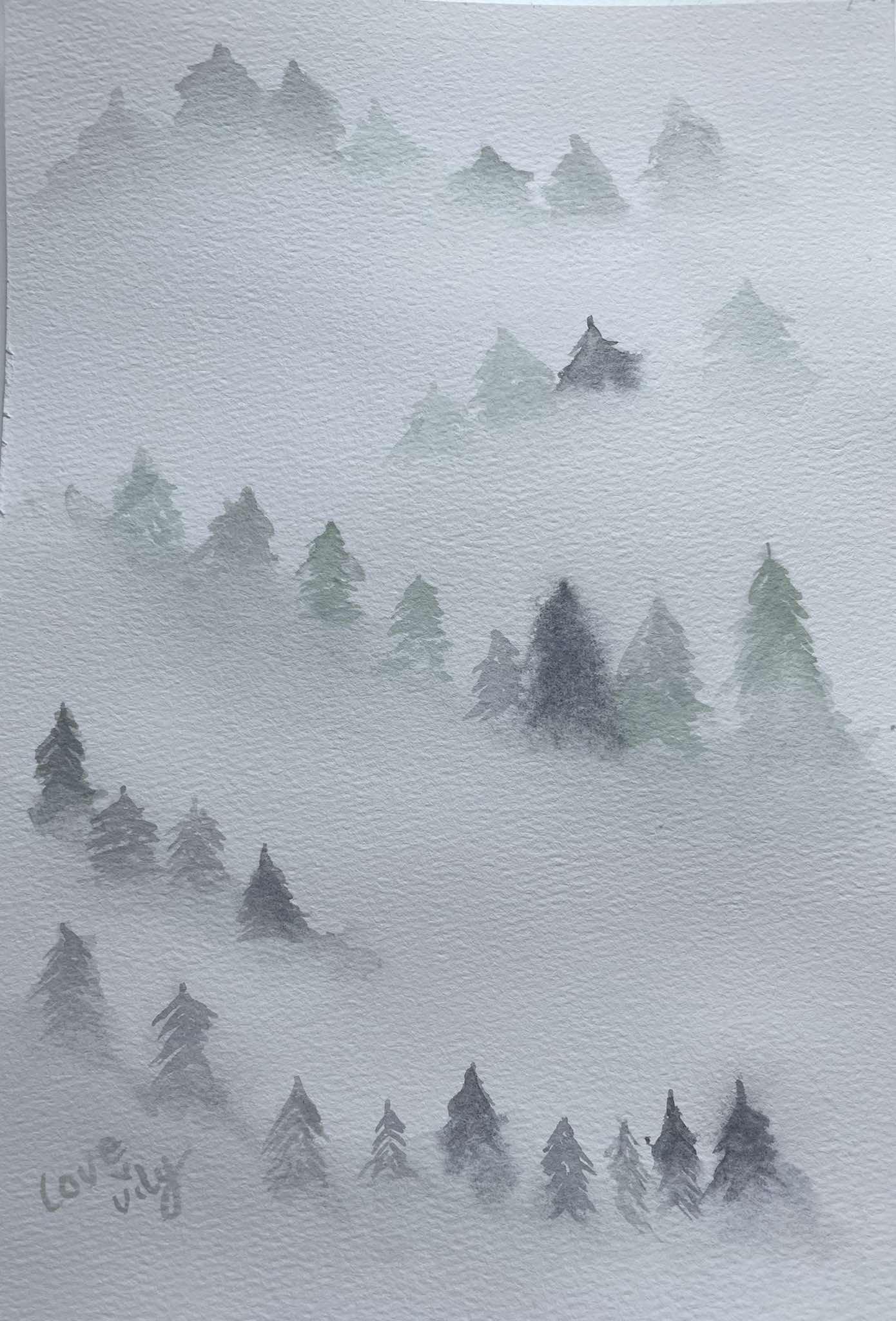 fun watercolor landscape paintings in loose style - image 3 - student project