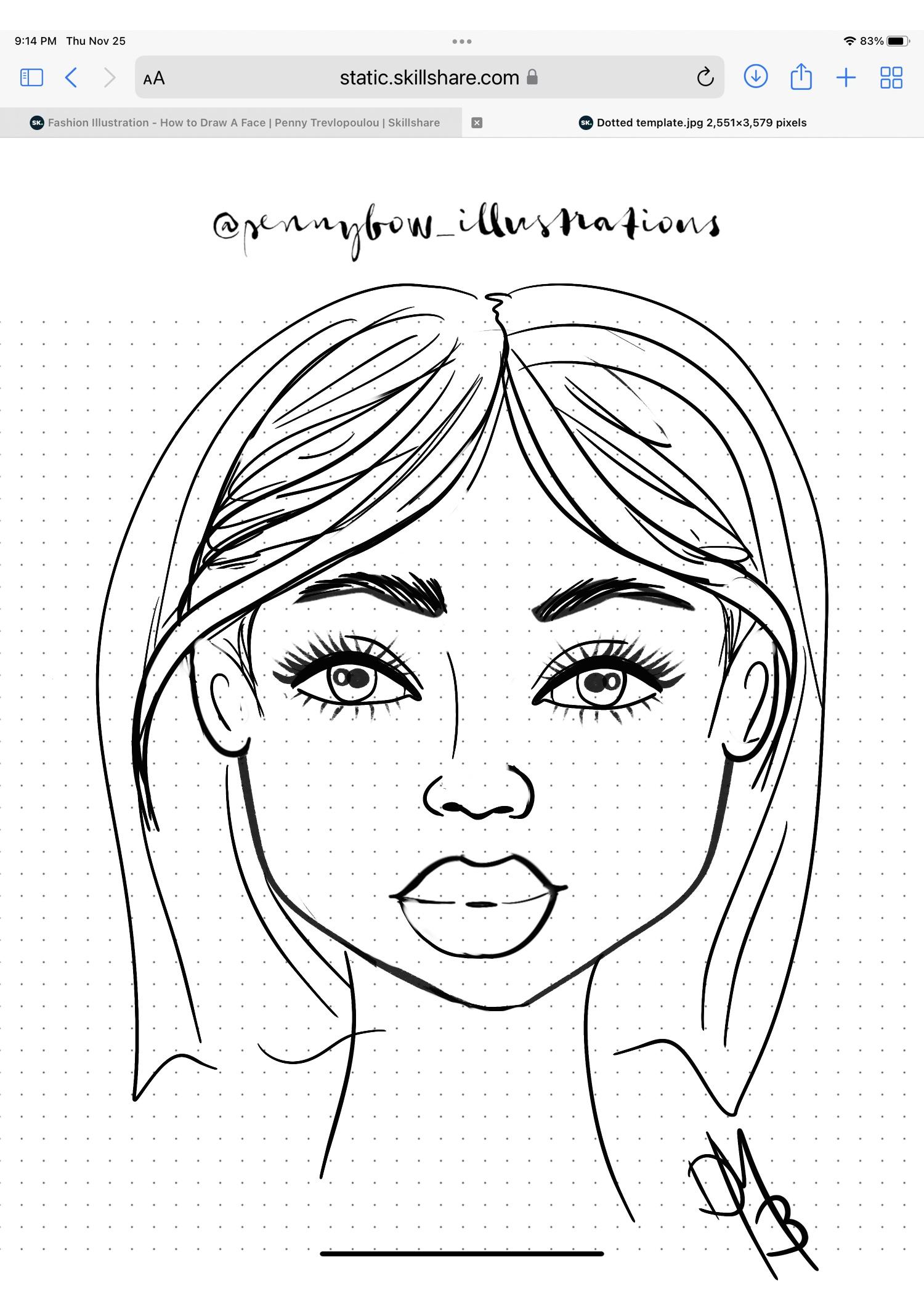 Fashion illustration how to draw a face - image 1 - student project