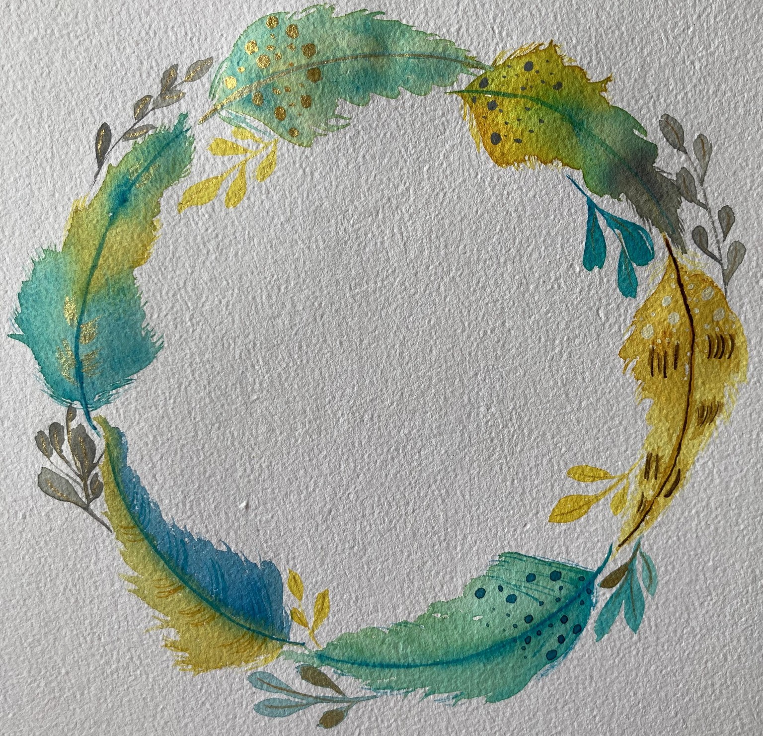 Feathers Wreath - image 2 - student project