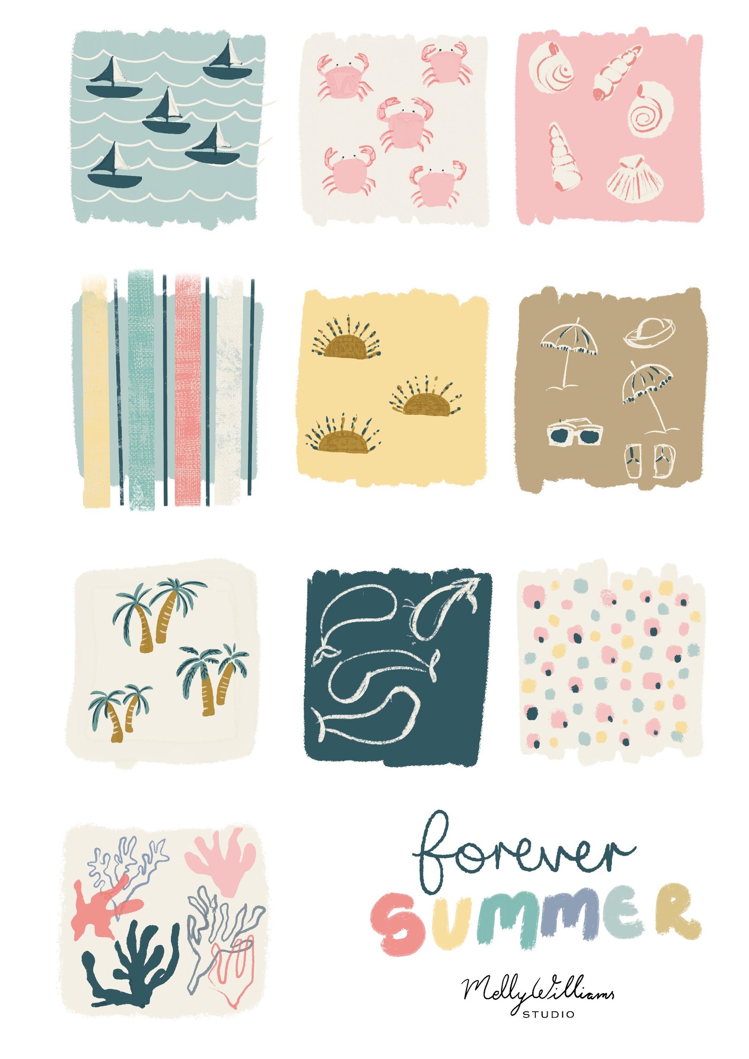 Pattern Collection in ProCreate for Spoonflower - image 2 - student project