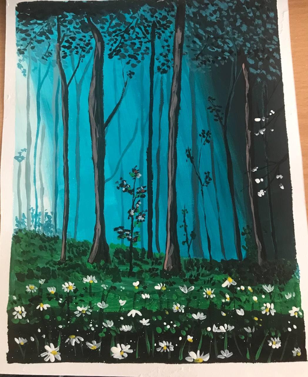 Gouache Landscape - image 1 - student project