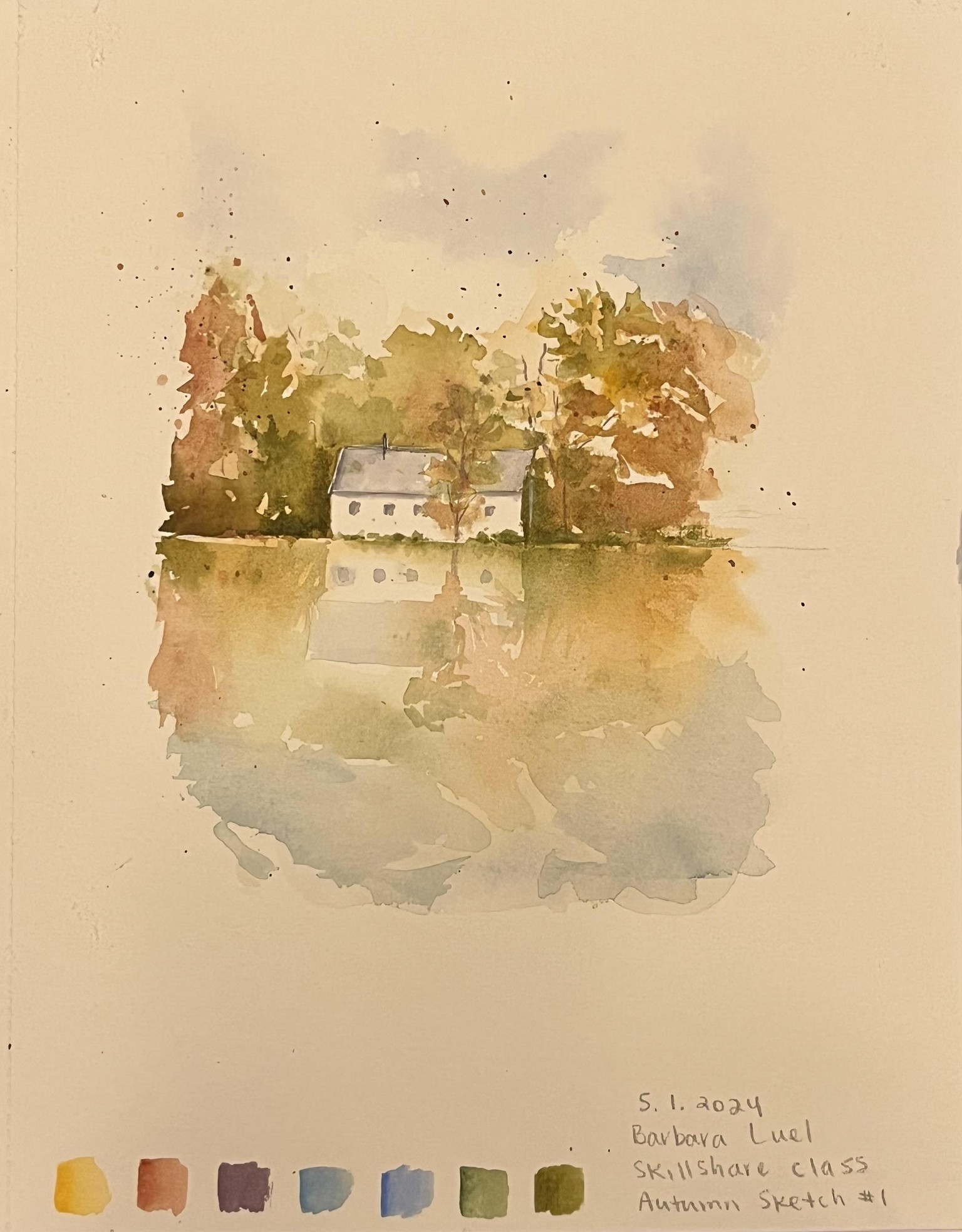 Autumn Sketch Landscape - image 1 - student project