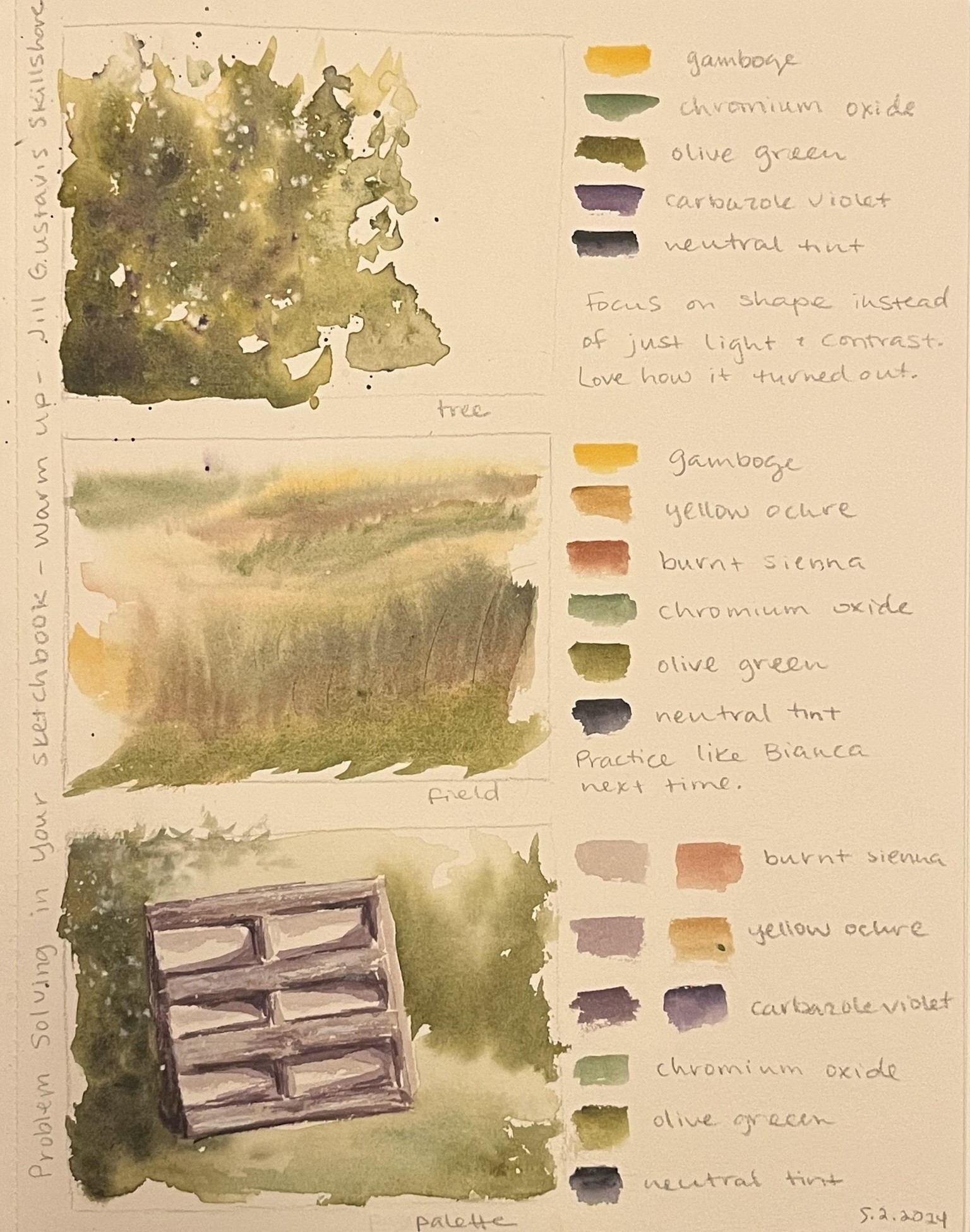 Problem Solving in Sketchbook, Composition Warm Up - image 1 - student project
