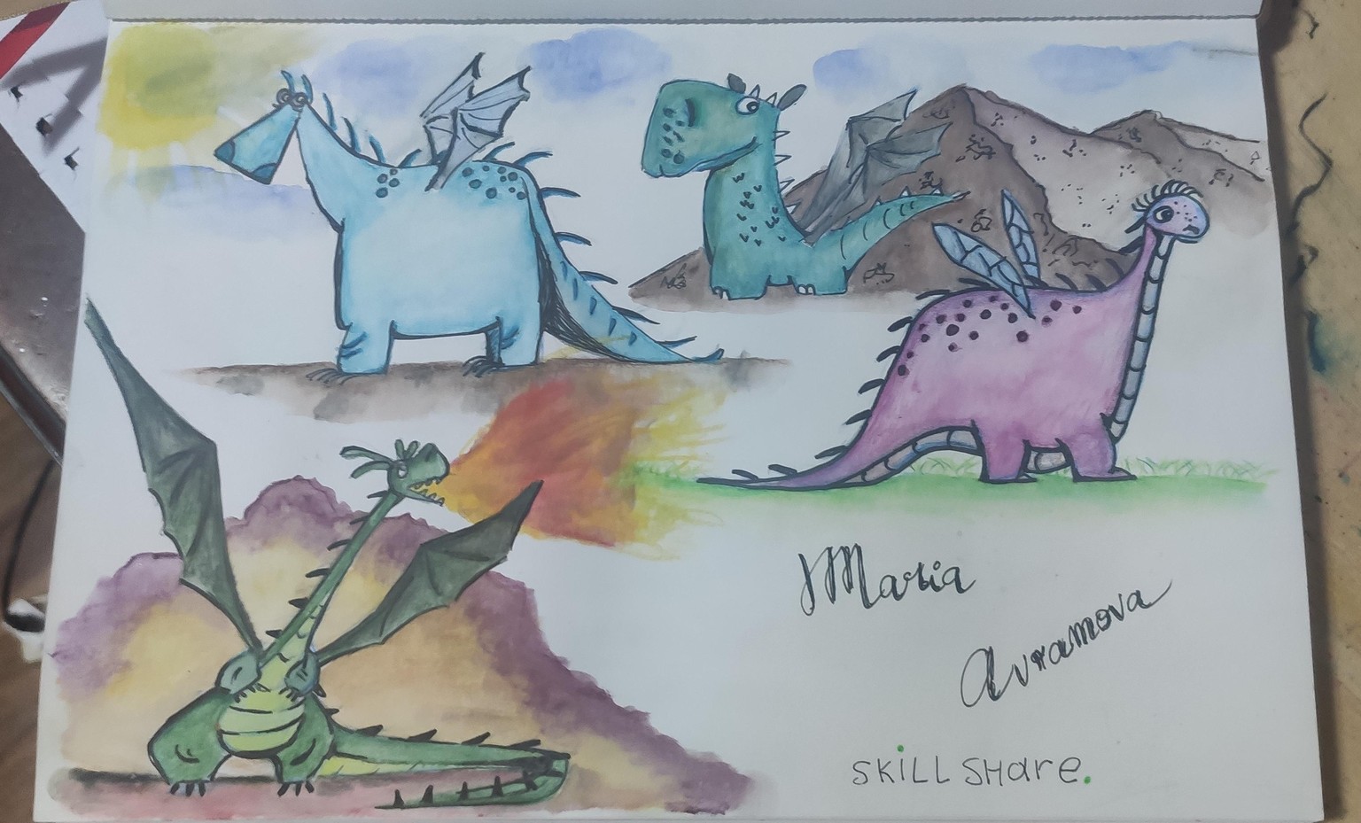 My first dragons ever drawn - image 6 - student project