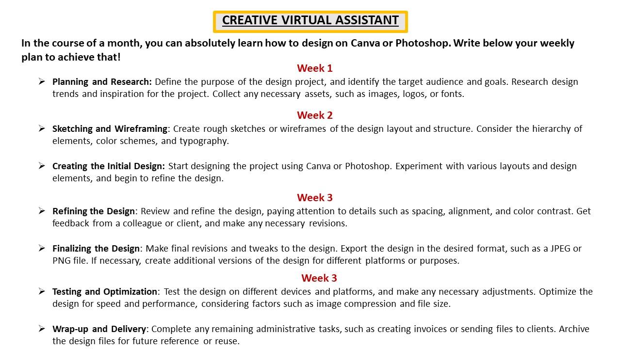 Creative Virtual Assistant - image 2 - student project