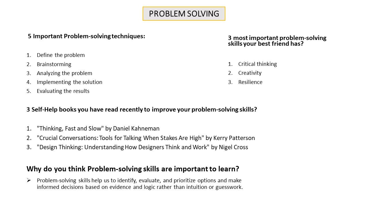 PROBLEM SOLVING - image 1 - student project