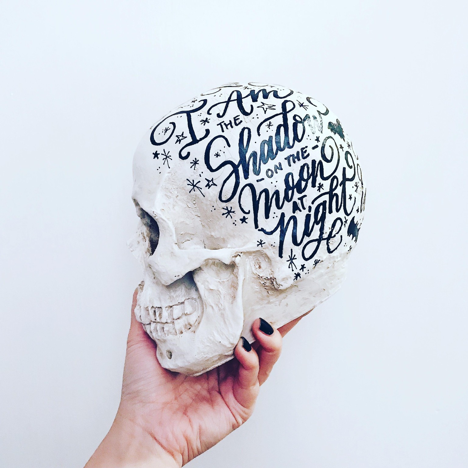 Hand Lettered Skull | Oogie Boogie from Nightmare Before Christmas - image 1 - student project