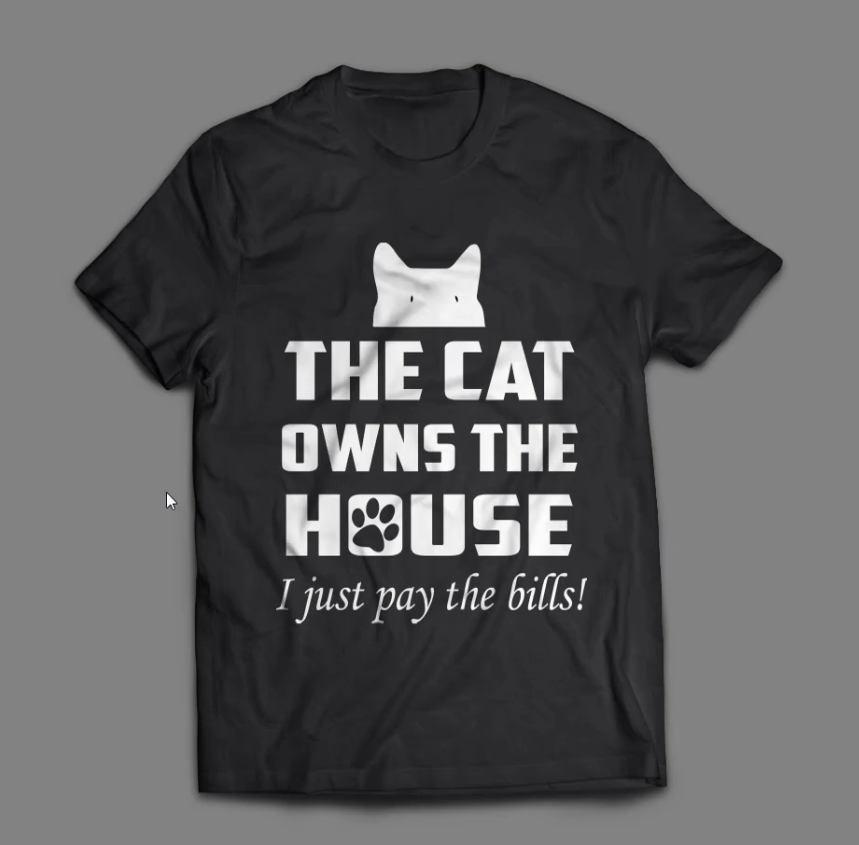 Cat T-shirt With Illustrator - image 1 - student project