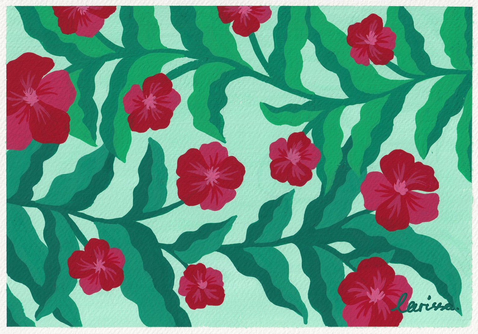 My Floral Painting in Complementary Colors - image 1 - student project