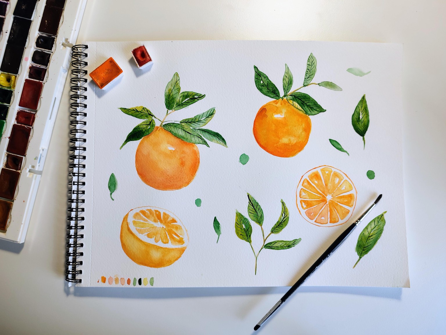 Oranges Pattern Postcard - image 1 - student project