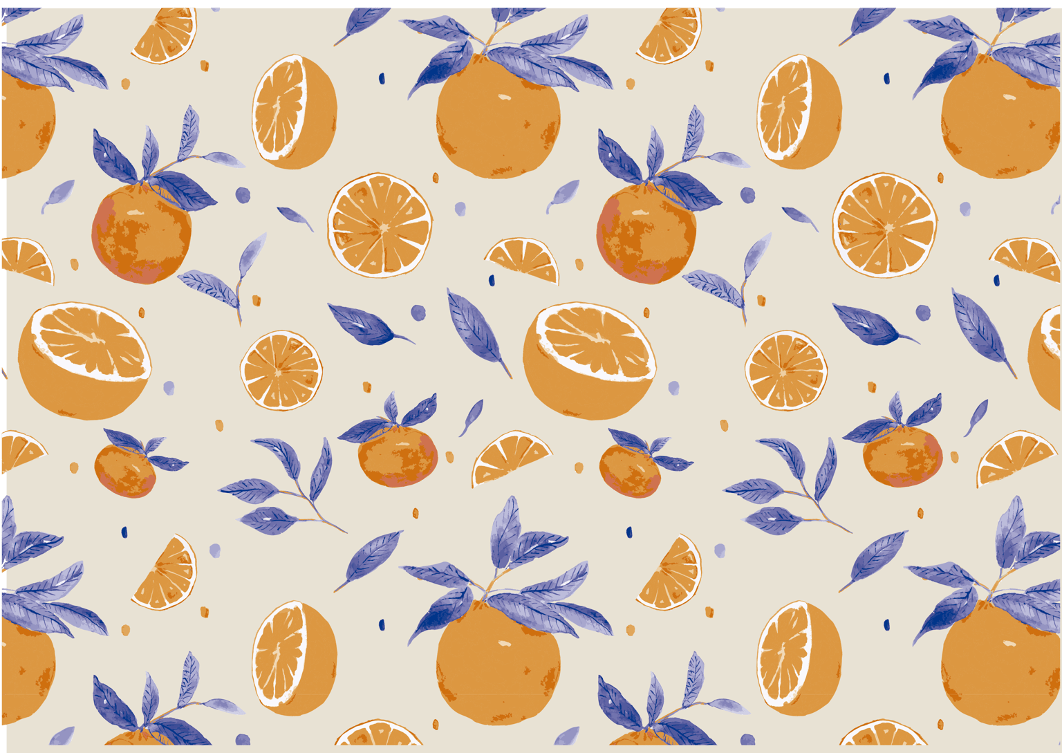 Oranges Pattern Postcard - image 4 - student project