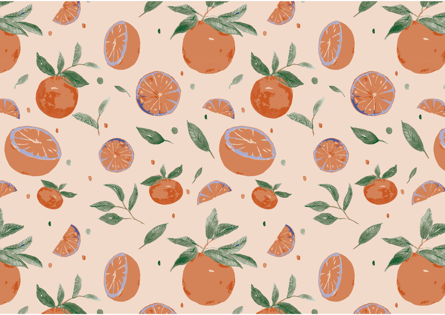 Oranges Pattern Postcard - image 3 - student project