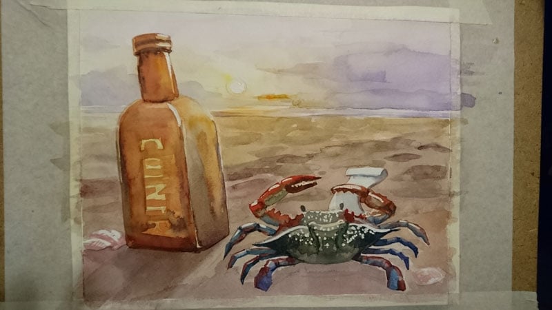 Lonely, dreaming crab - image 2 - student project