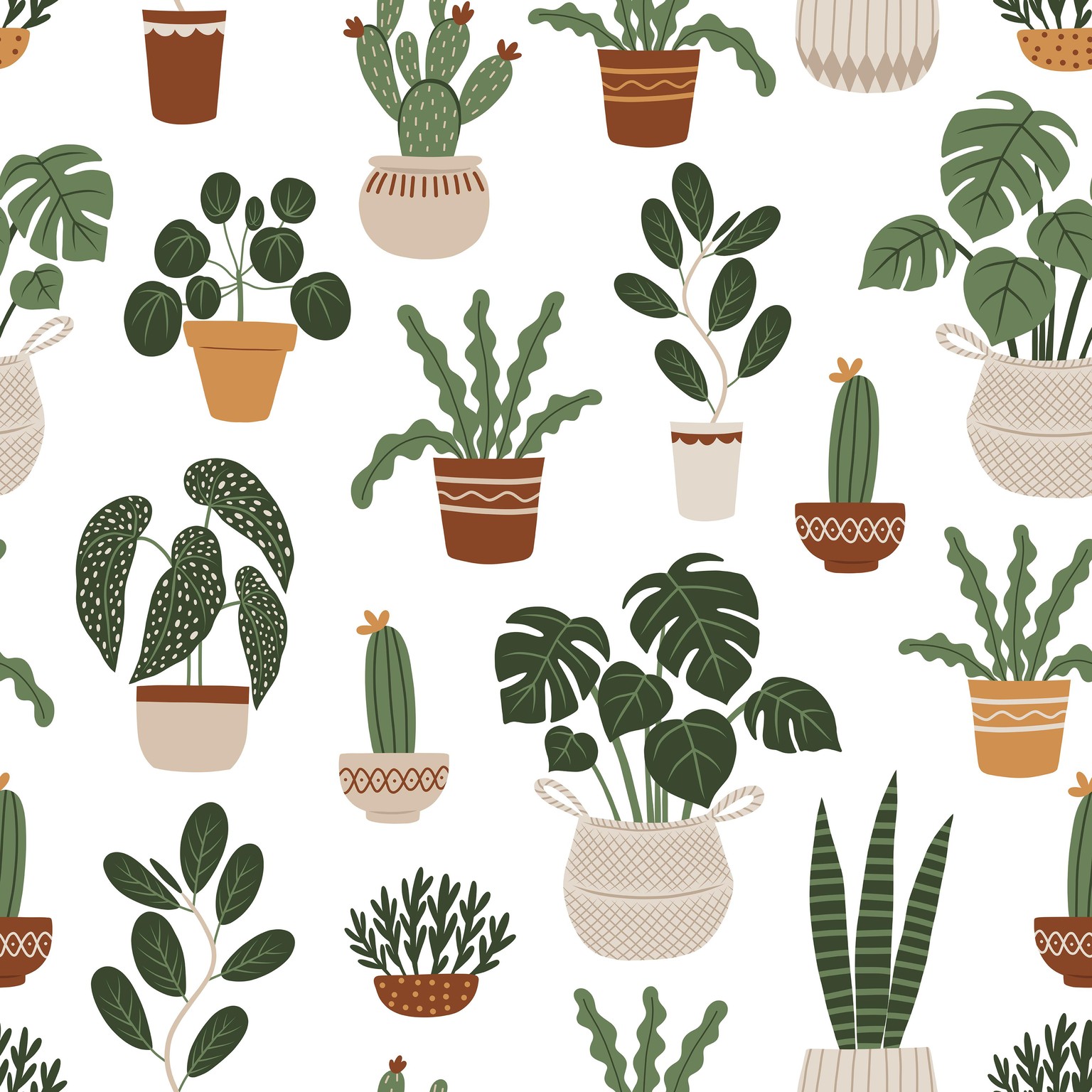 Home plants pattern - image 1 - student project