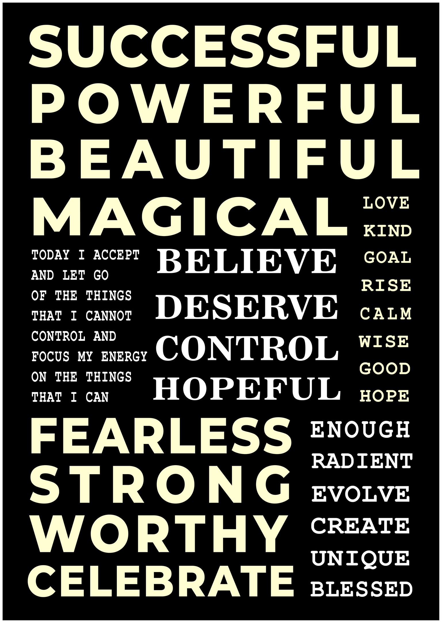 Positive words and affirmations for everyday - image 1 - student project