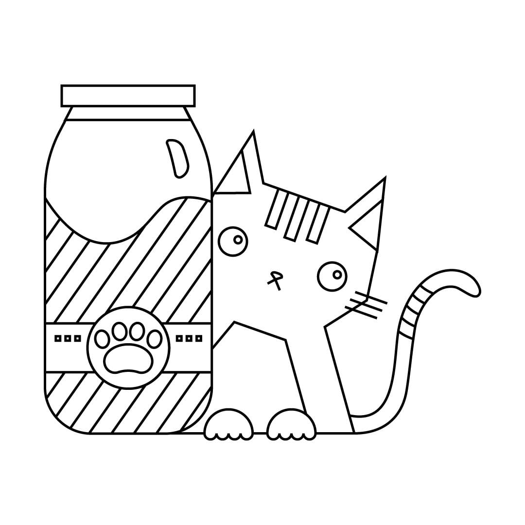 Cat Behind Milk Bottle - image 3 - student project