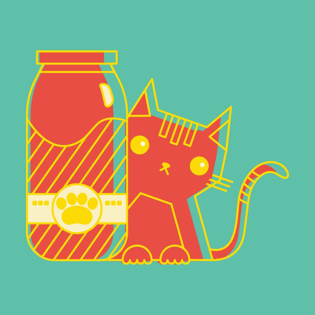 Cat Behind Milk Bottle - image 4 - student project