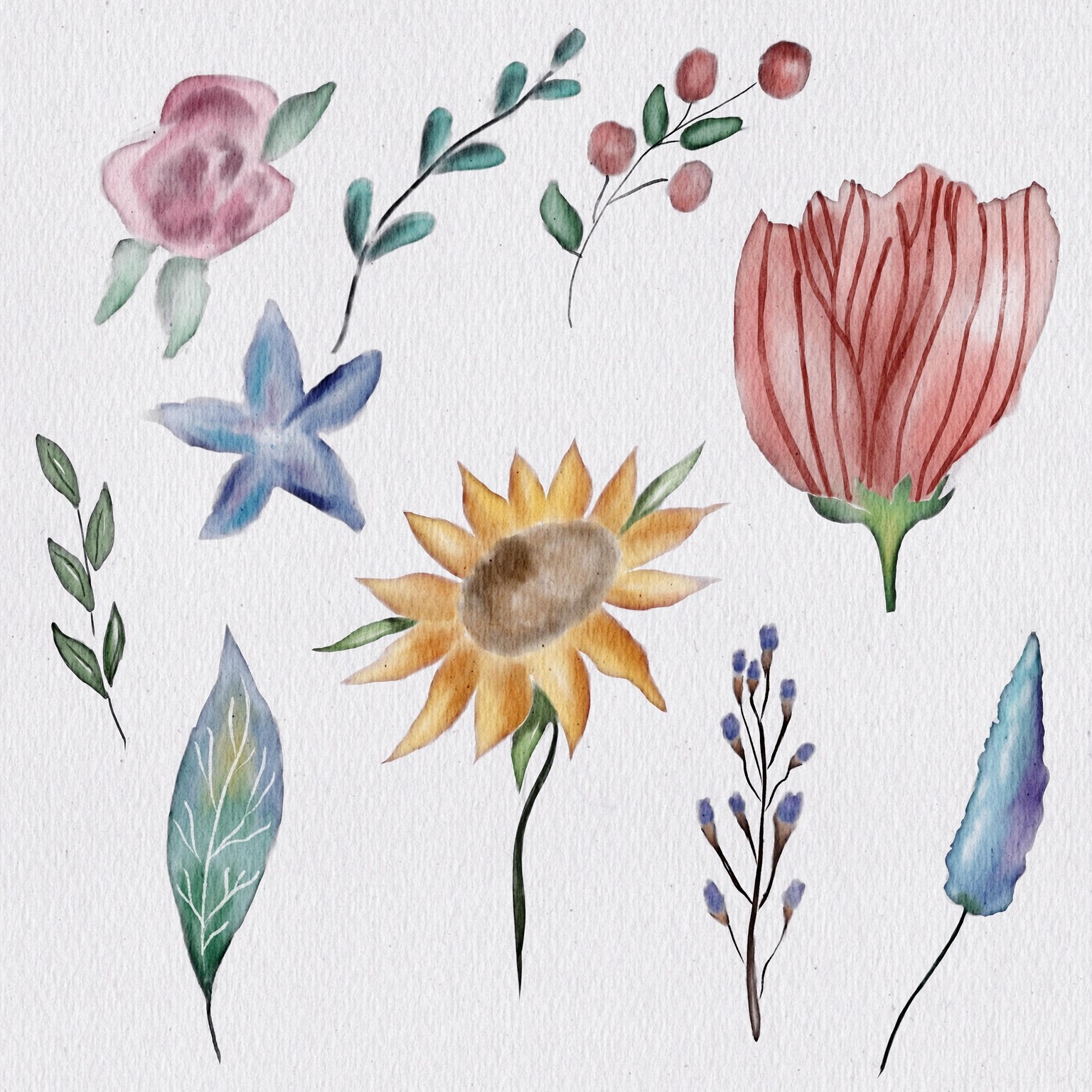 Watercolor stickers - image 1 - student project